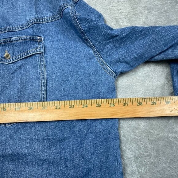 Gloria Vanderbilt Womens Denim Button-Up Shirt XL 99% Cotton Relaxed d0699 - Picture 6 of 8